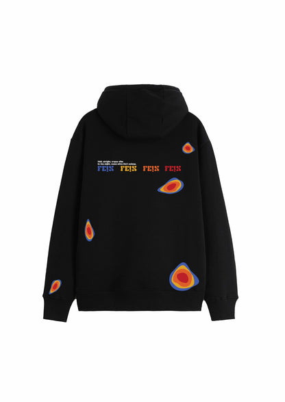 Fein Black Oversized Hoodie