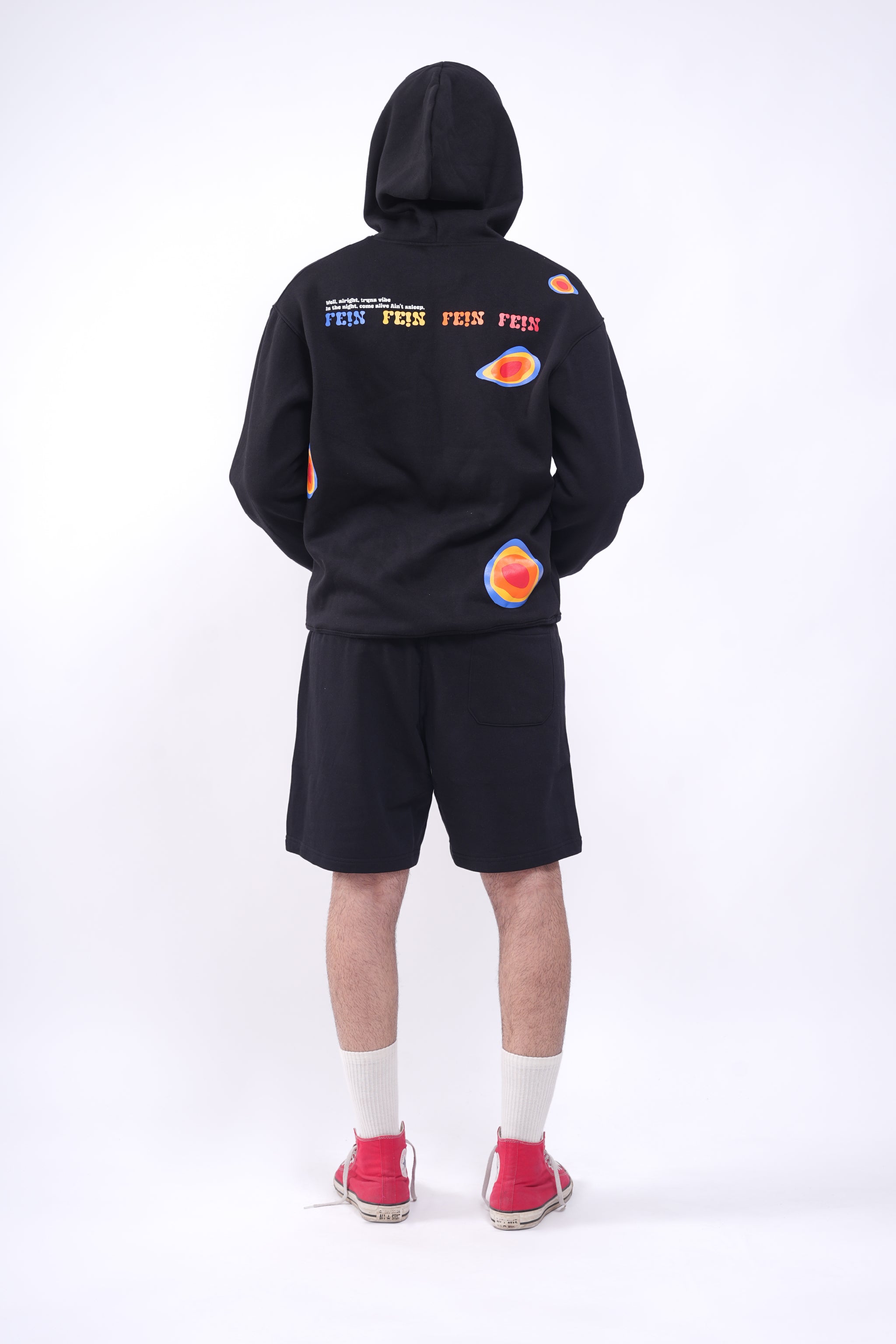 Fein Black Oversized Hoodie