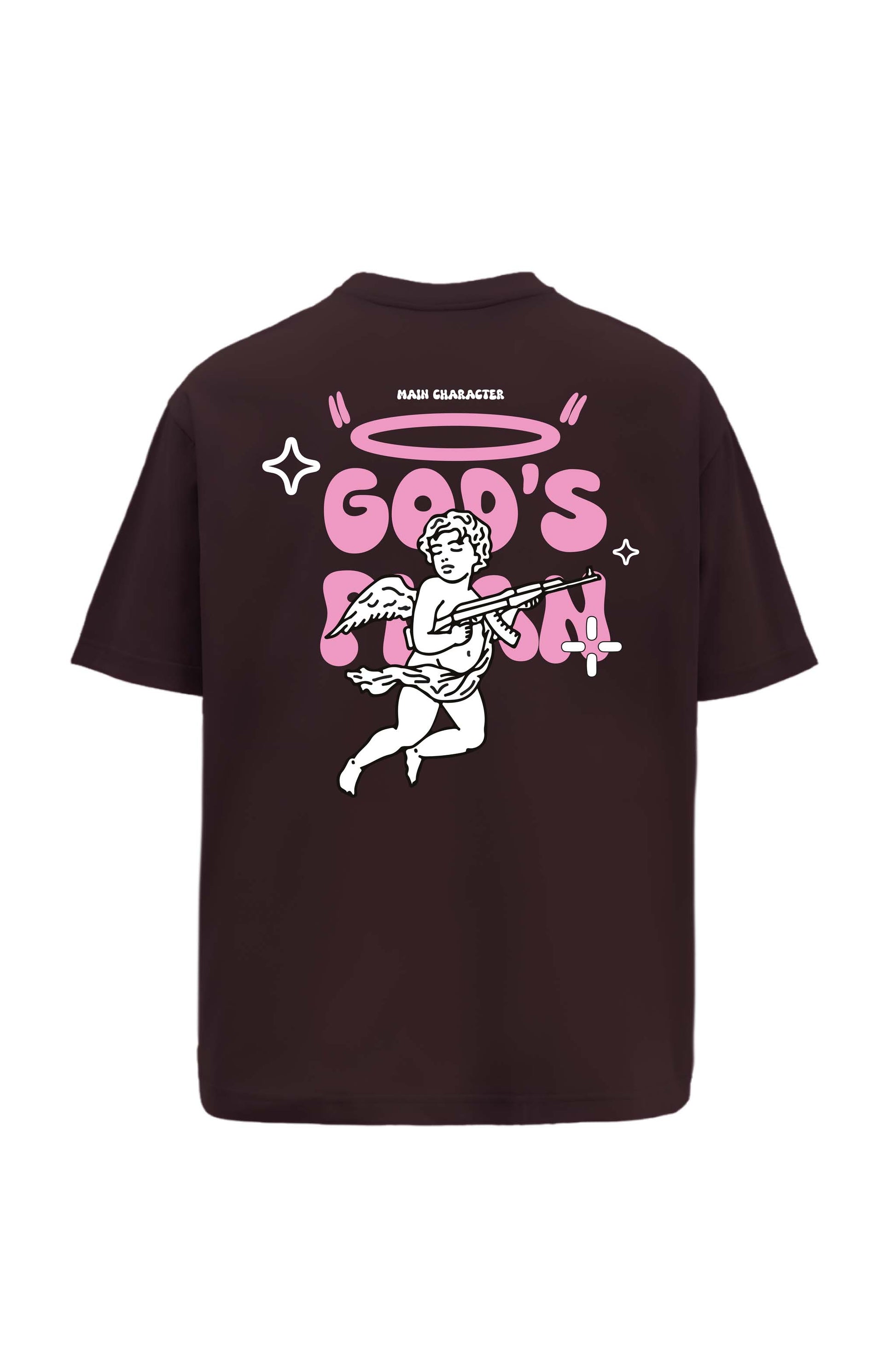 Buy God's Plan Brown Oversized T-Shirt Online at Main Character India