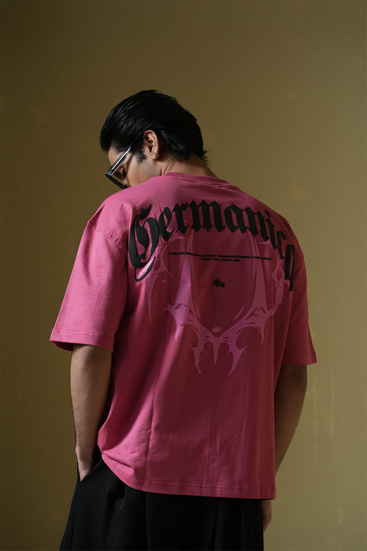 Germanica Pink Oversized T-Shirt - Buy 5% GST Online in India at Main Character