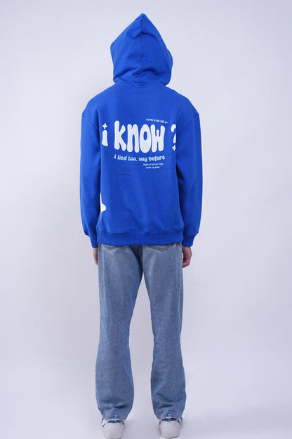 I Know Blue Oversized Hoodie