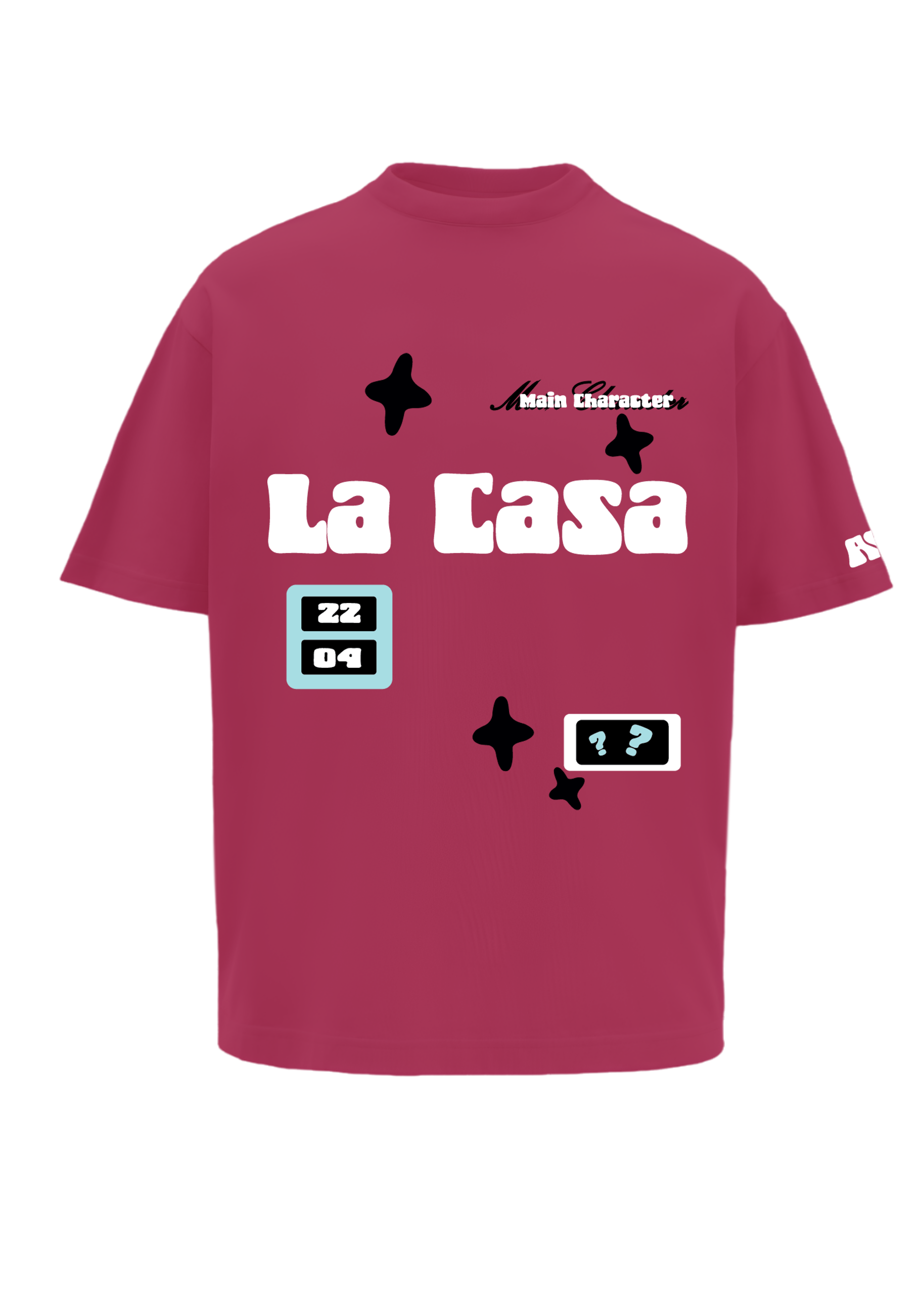 Buy La Casa Hot Pink Oversized T-Shirt Online at Main Character India
