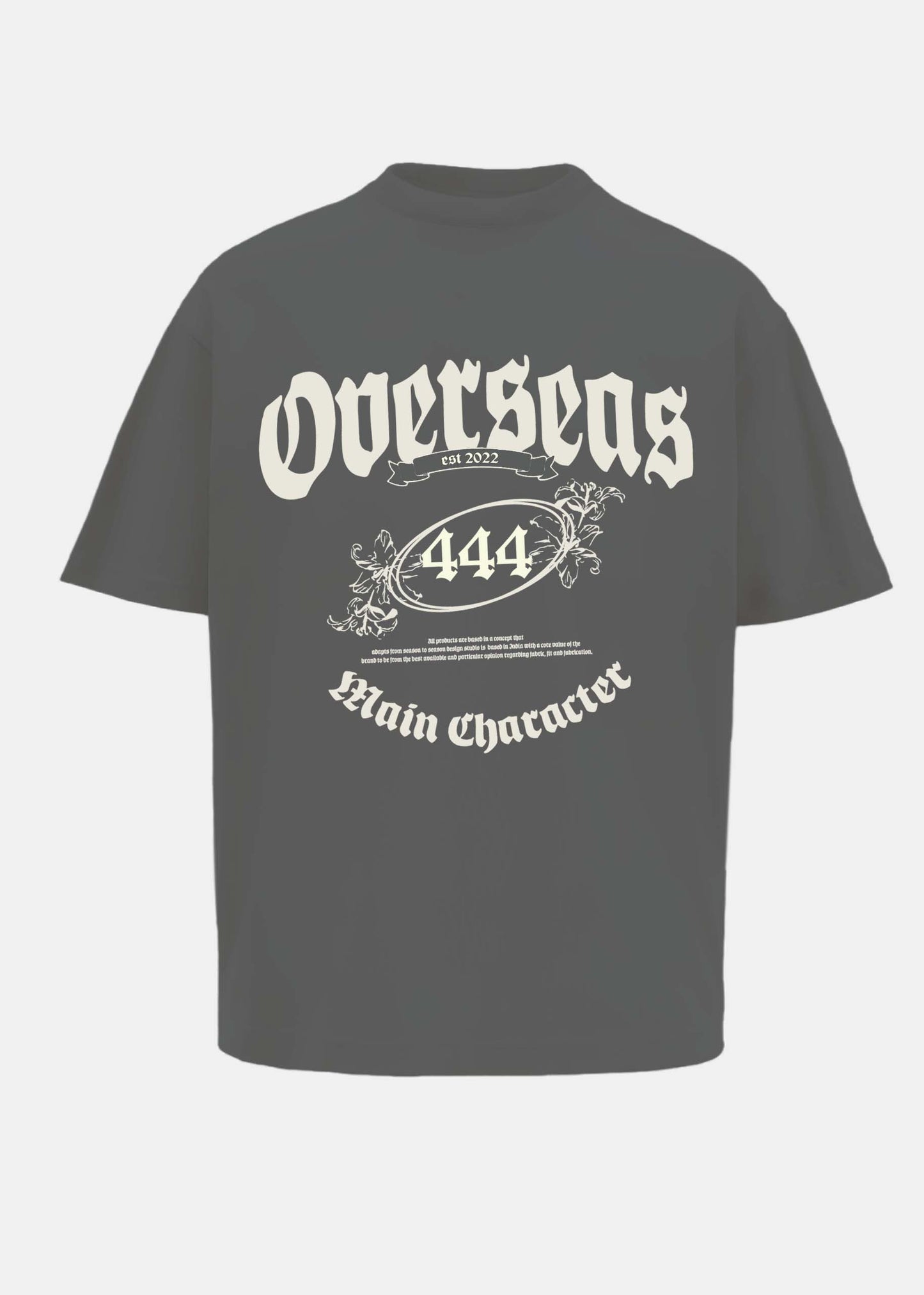 Overseas Smokey Grey Oversized T-Shirt