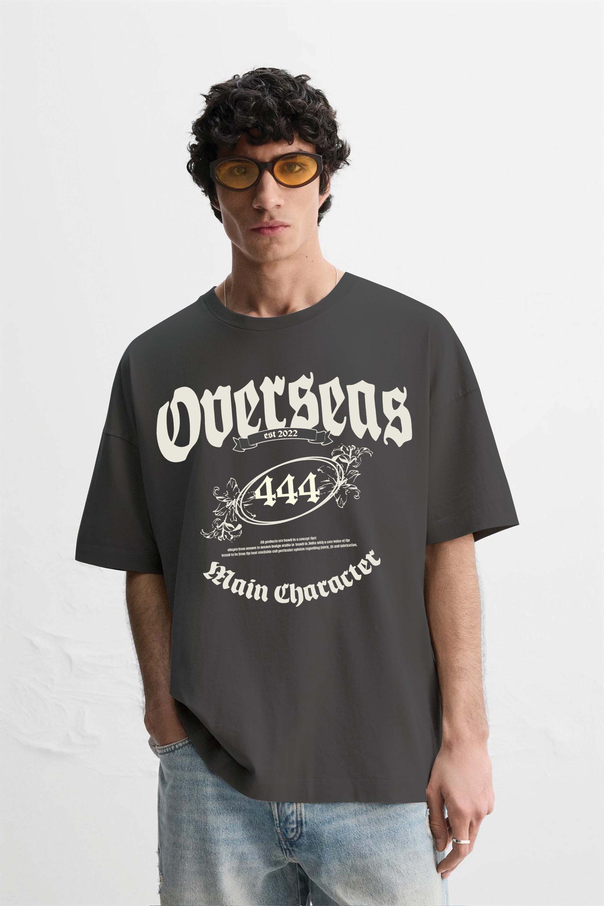 Overseas Smokey Grey Oversized T-Shirt