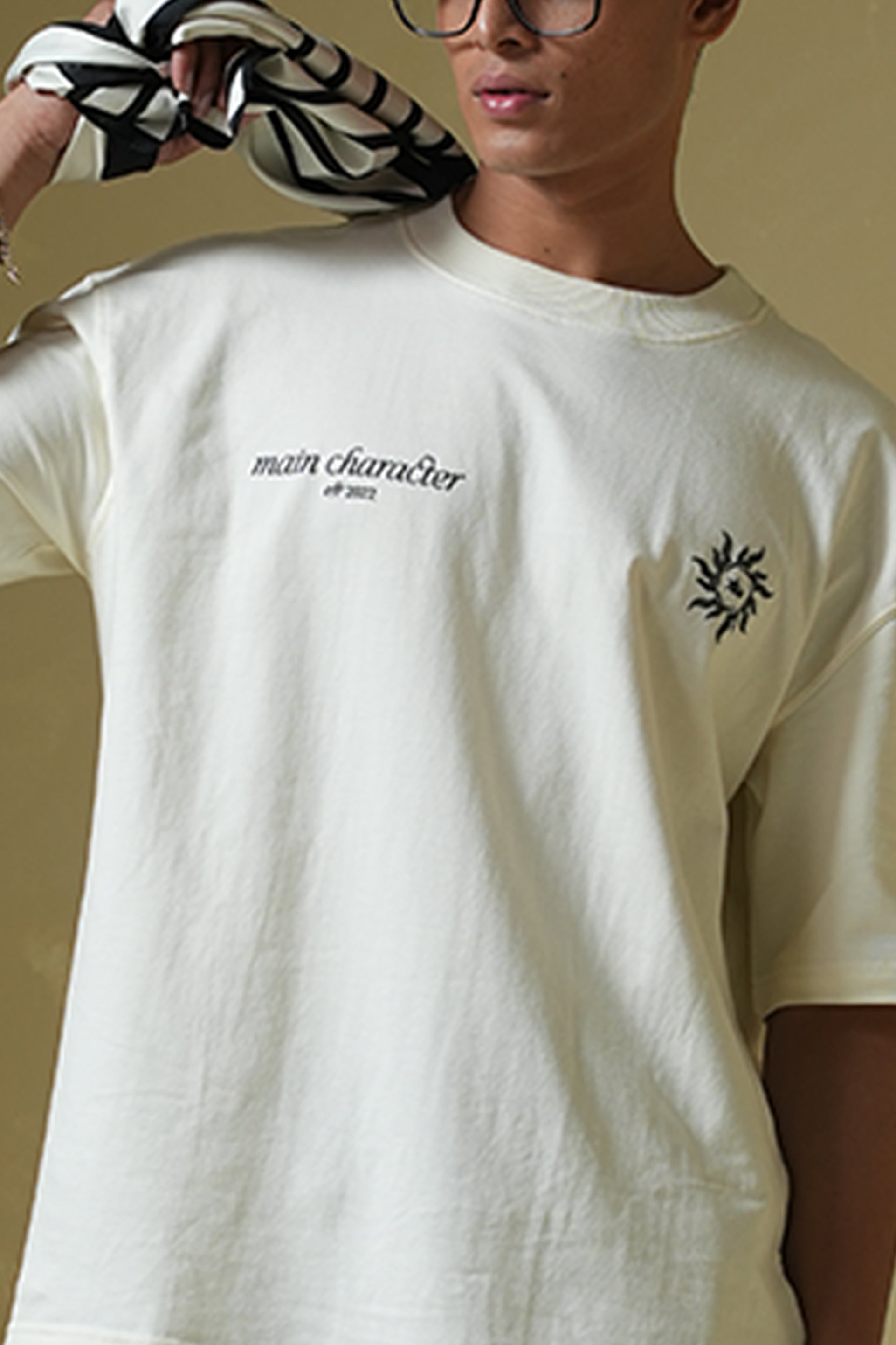 Buy Metanoia Cream Oversized T-Shirt Online at Main Character India