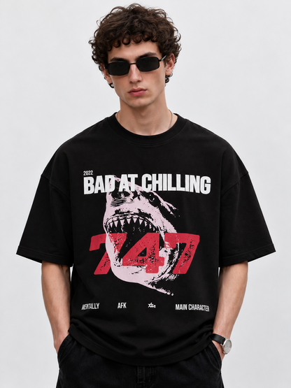 Bad At Chilling Heavyweight Oversized T-Shirt