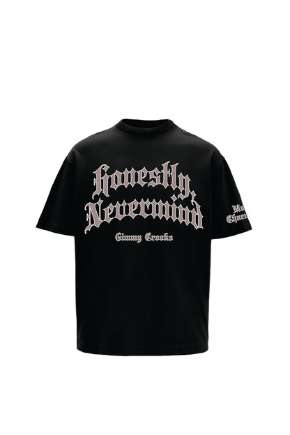Buy Nevermind Black Oversized T-shirt Online at Main Character India