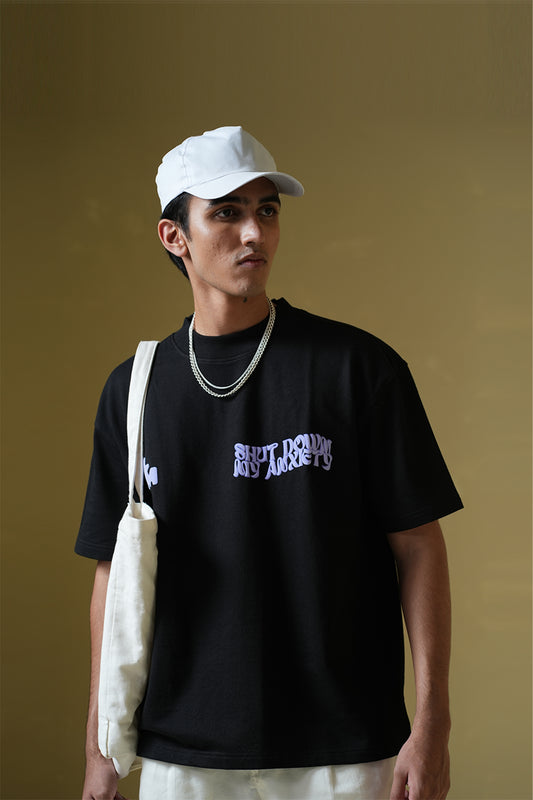 Purple Haze Black Oversized T-Shirt - Buy 5% GST Online in India at Main Character