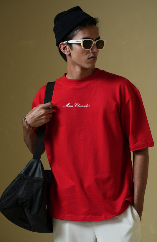 God'S Fav Child Red Oversized T-Shirt