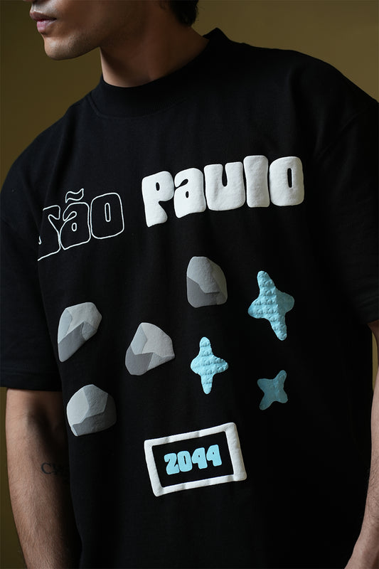 Sao Paulo Black Oversized T-Shirt - Buy 5% GST Online in India at Main Character