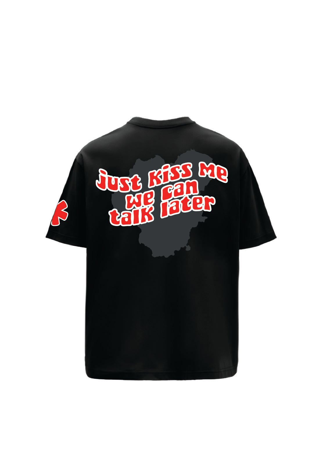 Buy Talk Later Black Oversized T-shirt Online at Main Character India