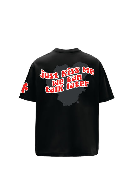 Buy Talk Later Black Oversized T-shirt Online at Main Character India