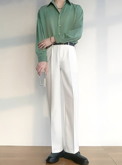 Buy White Straight Korean Pant Online at Main Character India