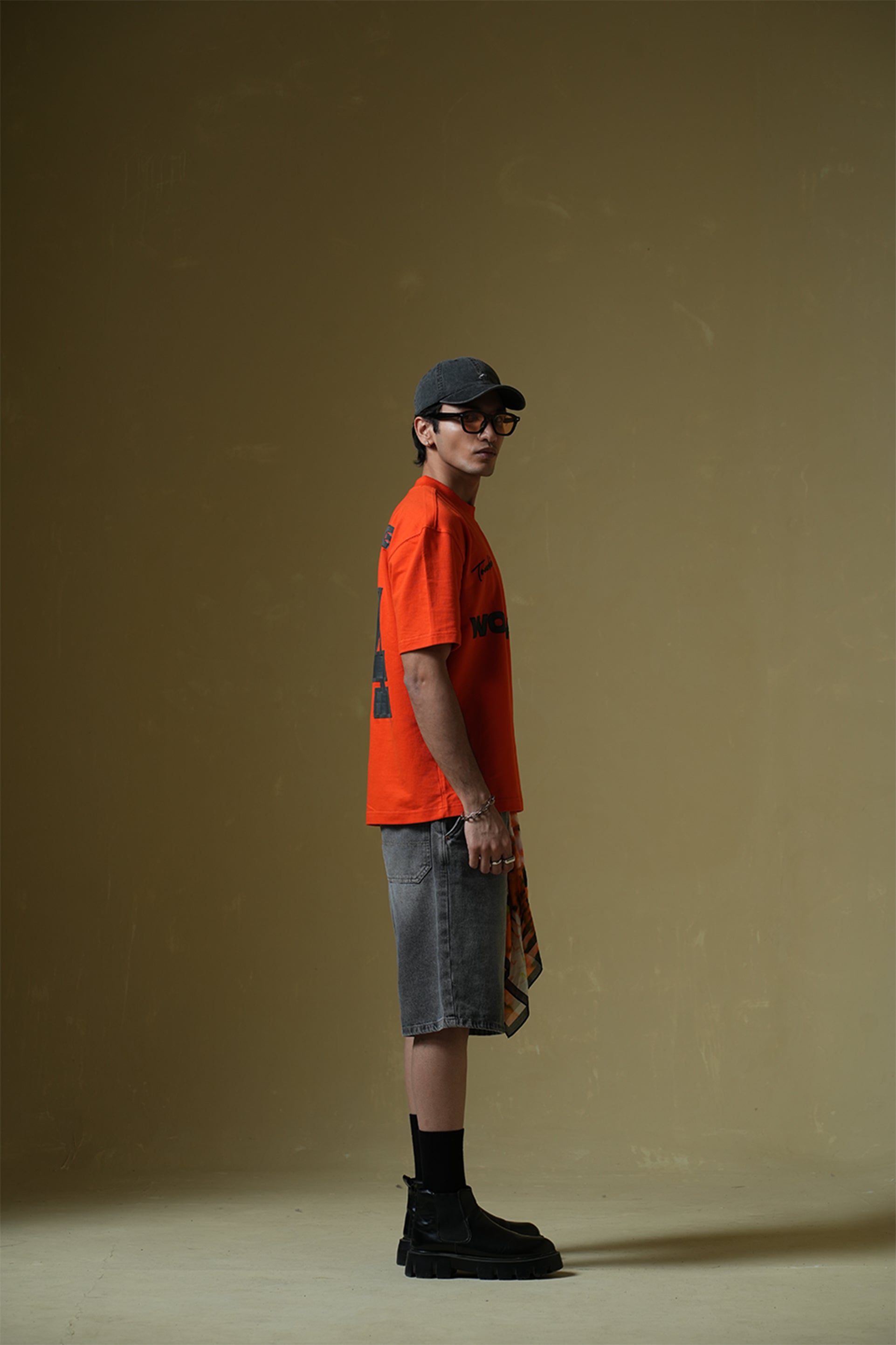 Buy Worldwide Orange Oversized T-shirt Online at Main Character India