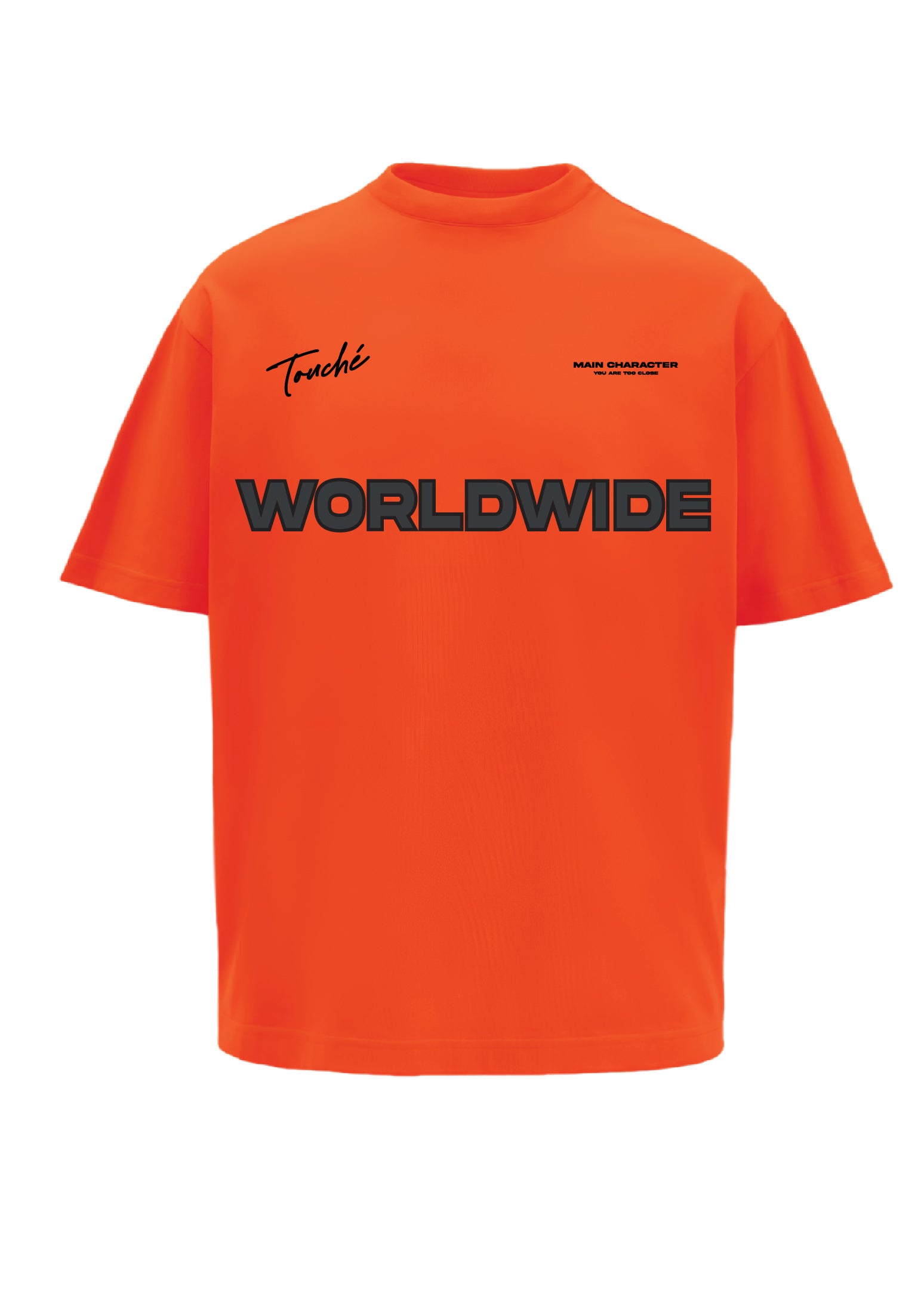Buy Worldwide Orange Oversized T-shirt Online at Main Character India