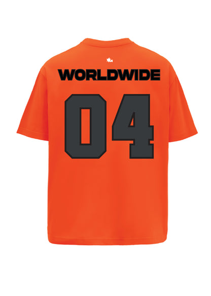 Buy Worldwide Orange Oversized T-shirt Online at Main Character India