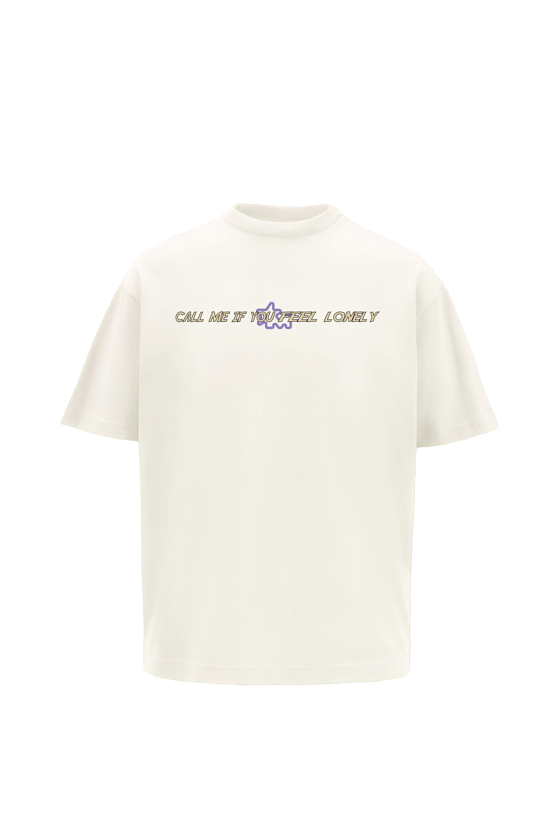 Buy Call Me Cream Oversized T-Shirt Online at Main Character India