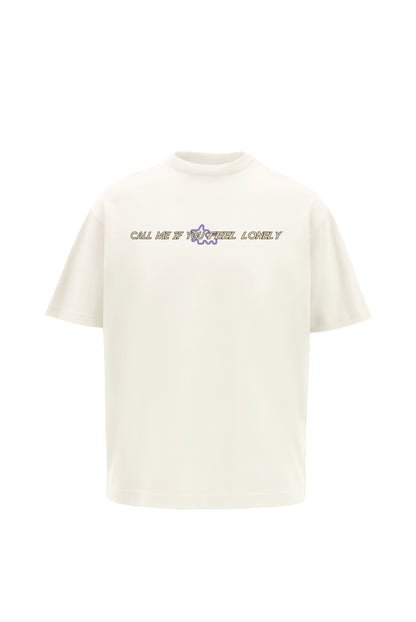 Buy Call Me Cream Oversized T-Shirt Online at Main Character India