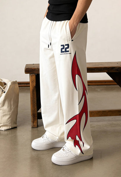 YUKON BOXY T-SHIRT - FLAME FINISH PANTS IN CREAM
