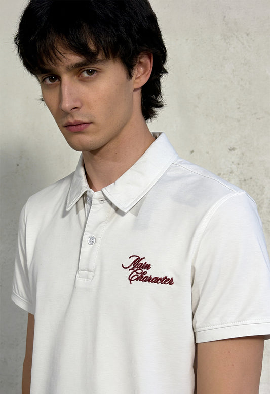 Cream French-Terry Polo T-Shirt - Buy Shop All Online in India at Main Character