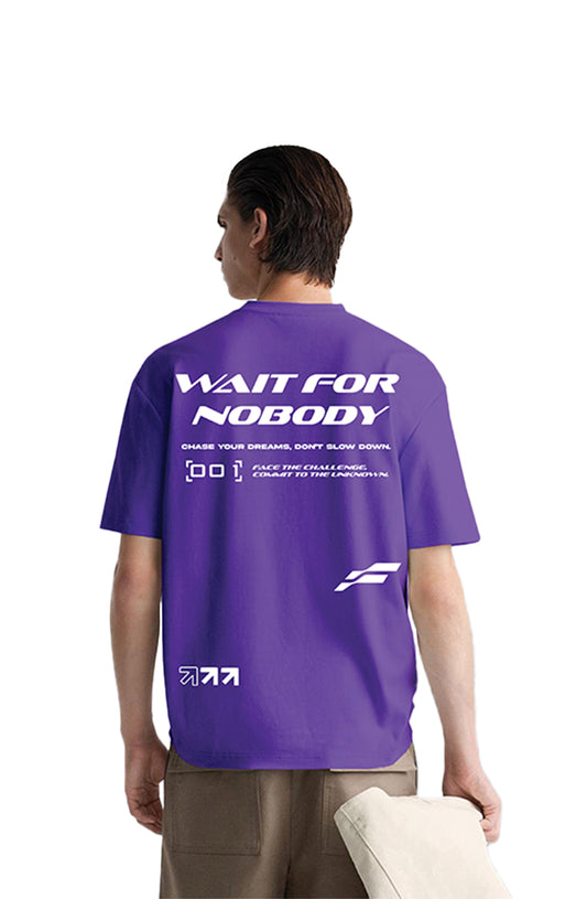 Wait For Nobody Purple Oversized T-Shirt - Buy T-Shirts For Women Online in India at Main Character