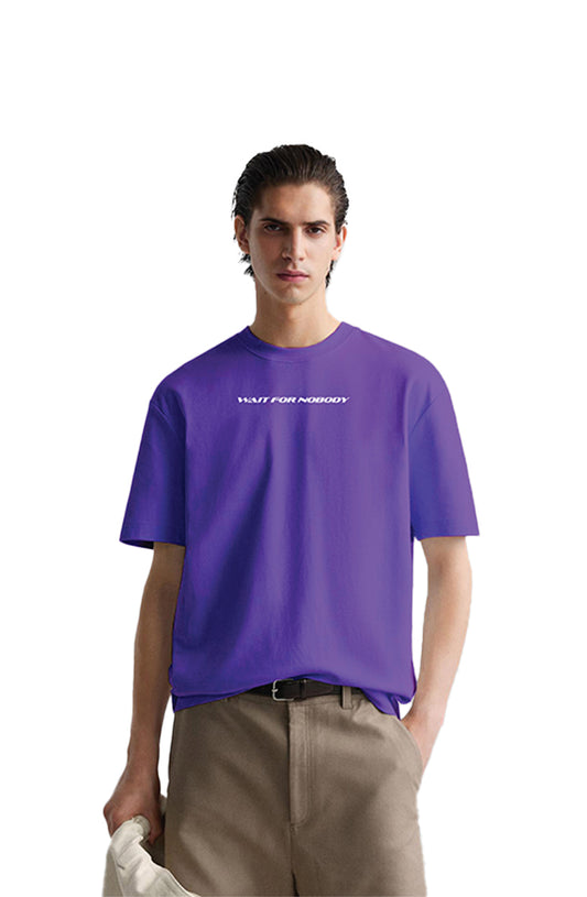 Wait For Nobody Purple Oversized T-Shirt - Buy T-Shirts For Women Online in India at Main Character